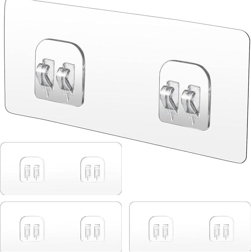 Clear Removable Damage Free Hooks Strong Sticky Backing Holds Pens Notebooks Folders Office Organizers - Image 3